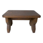 Ancien petit banc en bois chêne massif marche pied vintage Ancien petit banc en bois chêne massif marche pied vintage