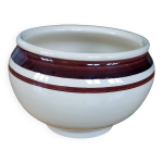 Ancien petit cache pot en terre cuite émaillée / céramique Ancien petit cache pot en terre cuite émaillée / céramique