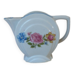 Ancien petit pot  lait dcor floral, petit pichet vintage en porcelaine