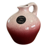 Ancien pichet en grs rose / soliflore cramique vintage / vase en grs mou