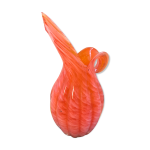 Ancien pichet murano en verre souffl rose avec une anse vintage