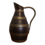 Ancien pichet a vin cidre en bois sign lestage tonnelier de nancy france