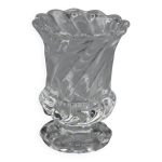 Ancien porte cure dents en cristal signe baccarat modele bambou tors blanc