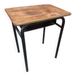 Ancien pupitre bureau enfant metal & bois