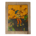 Ancien puzzle en bois sylvain et sylvette Ancien puzzle en bois sylvain et sylvette