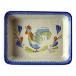 Ancien et rare plat four emile henry a dcor hb henriot quimper 1950