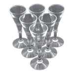 Anciens service de 6 flutes  champagne - cristal ou verre - art de la table