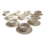 Ancien service  the / caf en porcelaine a. vignaud