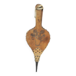 Ancien soufflet en bois et cuir panier de fleurs Ancien soufflet en bois et cuir panier de fleurs