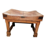 Ancien table billot de boucher trussant & cie, 1960 Ancien table billot de boucher trussant & cie, 1960