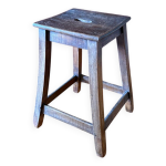 Ancien tabouret d atelier , cuisine en bois massif