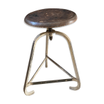 Ancien tabouret d'atelier industriel Ancien tabouret d'atelier industriel