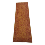 Ancien tapis brodé d'entrée de couloir passage intérieur coton Ancien tapis brodé d'entrée de couloir passage intérieur coton