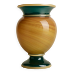Ancien vase en cristal soufflé marbré Ancien vase en cristal soufflé marbré