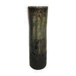 Ancien vase jars modèle ma - to cylindre ceramique noir & vert fleurs décoration Ancien vase jars modèle ma - to cylindre ceramique noir & vert fleurs décoration