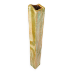 Ancien vase ludovic dagon cramique vert & beige forme design vintage