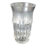 Ancien vase style art déco en verre de cristal signé daum croix de lorraine et france Ancien vase style art déco en verre de cristal signé daum croix de lorraine et france
