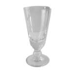 Ancien verre  absinthe en verre moul, en verre pais