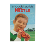 Ancienne affiche cartonne double face chocolat au lait nestl. anne 60