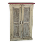 Ancienne armoire garde manger en bois avec portes grillages