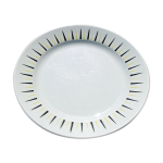 Ancienne assiette en cramique badonviller motif noir & jaune