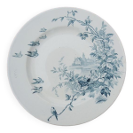 Ancienne assiette  dessert faencerie de gien : dcor paysages