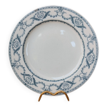 Ancienne assiette e. bourgeois faiences porcelaines cristaux