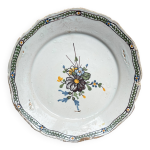 Ancienne assiette faence franaise xviiime nevers motif fleuri