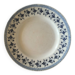 Ancienne assiette en faence moulin des loups & hamage  bluets