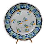 Ancienne assiette  fleurs dit cul noir