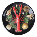 Ancienne assiette kitsch crustacs