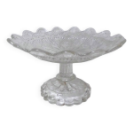 Ancienne assiette sur pied drageoir en verre