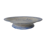 Ancienne assiette sur pied papillon, terre de fer gien