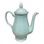 Ancienne cafetire en faence blanche et liser rouge