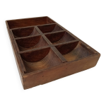 Ancienne caisse  monnaie de march en bois massif, dbut xxeme