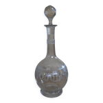 Ancienne carafe  vin / carafe  dcanter en verre et cristal.
