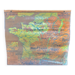Ancienne carte de france scolaire en carton