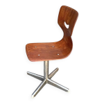 Ancienne chaise enfant en bois moul pagholz chaise smiley mini format