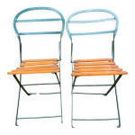 Anciennes chaises de jardin terrasse pliantes