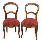 Anciennes chaises louis philippe en noyer, les 2