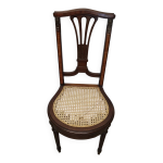 Ancienne chaise style louis xvi assise cann�e