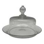 Ancienne cloche  dessert en cristal cisel