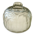 Ancienne cloche  fromage en verre press moul