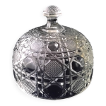 Ancienne cloche  fromage en verre press moul