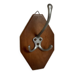 Ancienne double patère bois métal Ancienne double patère bois métal