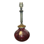 Ancienne lampe anne 30 verre souffl rubis vintage design