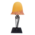 Ancienne lampe art - deco mtal et verre
