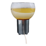 Ancienne lampe bougie brle parfum design 1970 en aluminium et verre pop art