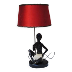 Ancienne lampe statuette femme africaine Ancienne lampe statuette femme africaine