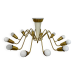 Ancienne lampe suspension araigne spoutnik annes 60 vintage 12 feux
